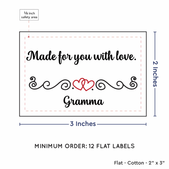PPLR_HIDDEN_PRODUCT Double Heart Quote (2"x3" Cotton - 12 labels/set)