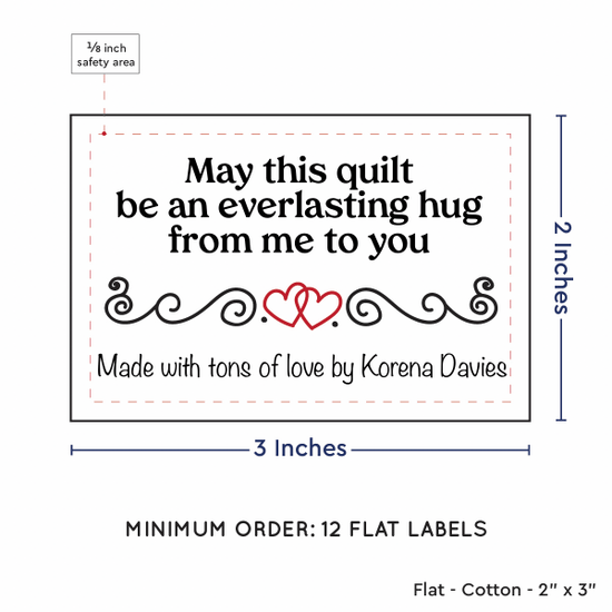 PPLR_HIDDEN_PRODUCT Double Heart Quote (2"x3" Cotton - 12 labels/set)