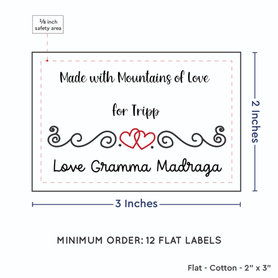 PPLR_HIDDEN_PRODUCT Double Heart Quote (2"x3" Cotton - 12 labels/set)