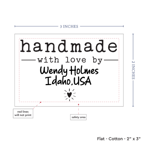 PPLR_HIDDEN_PRODUCT Modern Blanket Label with Heart (2"x3"-Cotton)