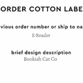 PPLR_HIDDEN_PRODUCT Reorder Previous Label Design - COTTON