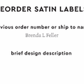 PPLR_HIDDEN_PRODUCT Reorder Previous Label Design - SATIN