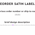 PPLR_HIDDEN_PRODUCT Reorder Previous Label Design - SATIN