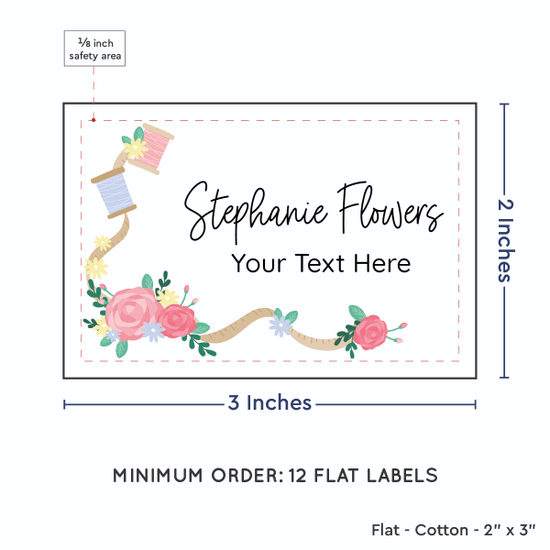 PPLR_HIDDEN_PRODUCT Thread and Flowers (2"x3" Cotton - 12 labels/set)