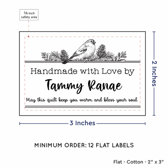 PPLR_HIDDEN_PRODUCT Winter Bird (2"x3" Cotton - 12 labels/set)
