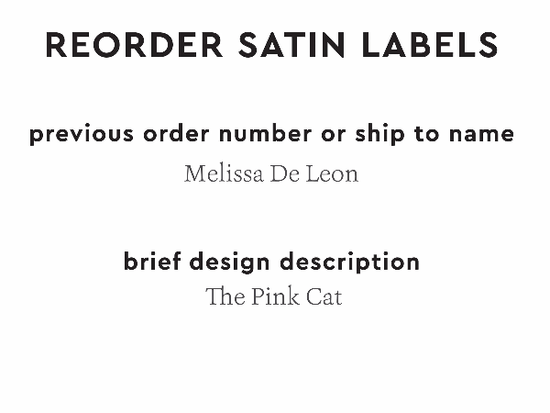 PPLR_HIDDEN_PRODUCT Reorder Previous Label Design - SATIN