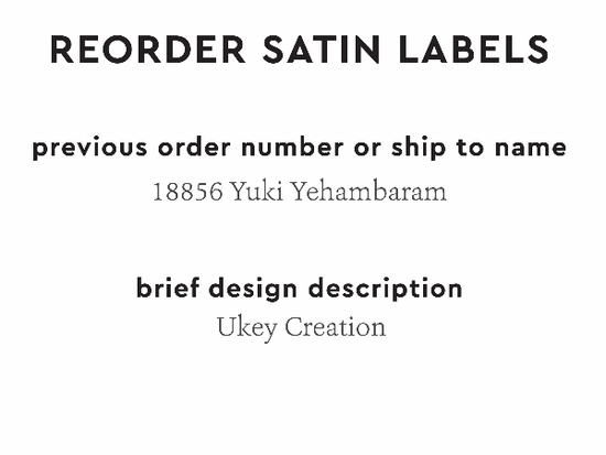 PPLR_HIDDEN_PRODUCT Reorder Previous Label Design - SATIN
