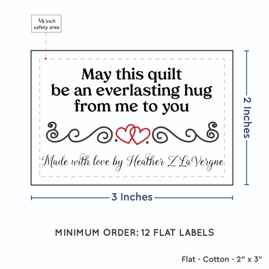 PPLR_HIDDEN_PRODUCT Double Heart Quote (2"x3" Cotton - 12 labels/set)