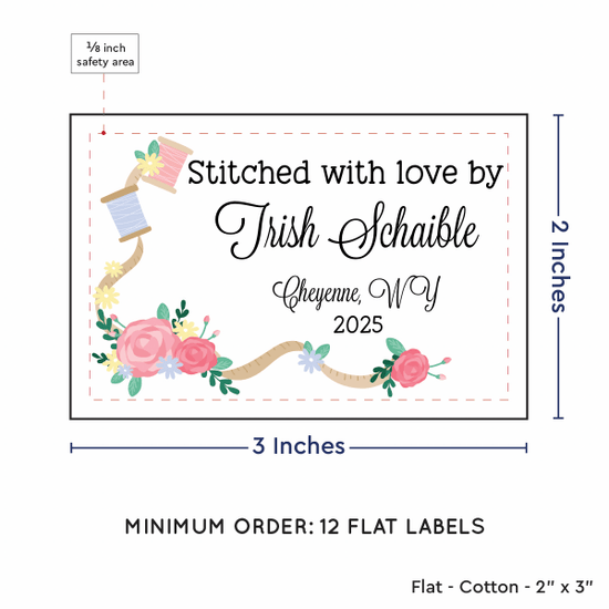 PPLR_HIDDEN_PRODUCT Thread and Flowers (2"x3" Cotton - 12 labels/set)