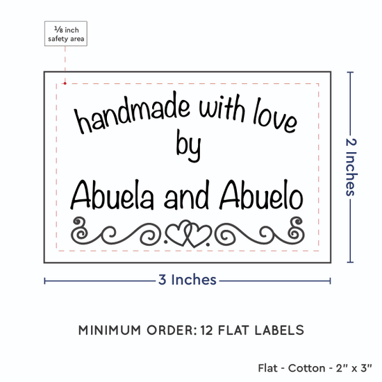 PPLR_HIDDEN_PRODUCT Double Heart Border (2"x3" Cotton - 12 labels/set)