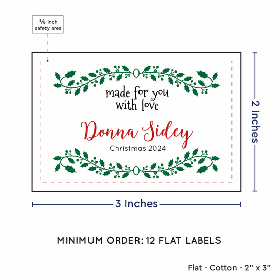 PPLR_HIDDEN_PRODUCT Holly Frame (2"x3" Cotton - 12 labels/set)