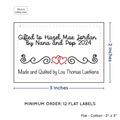 PPLR_HIDDEN_PRODUCT Double Heart Quote (2"x3" Cotton - 12 labels/set)