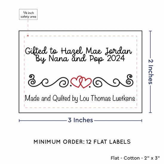 PPLR_HIDDEN_PRODUCT Double Heart Quote (2"x3" Cotton - 12 labels/set)