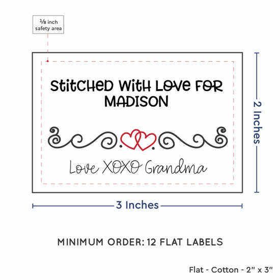 PPLR_HIDDEN_PRODUCT Double Heart Quote (2"x3" Cotton - 12 labels/set)