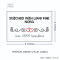 PPLR_HIDDEN_PRODUCT Double Heart Quote (2"x3" Cotton - 12 labels/set)