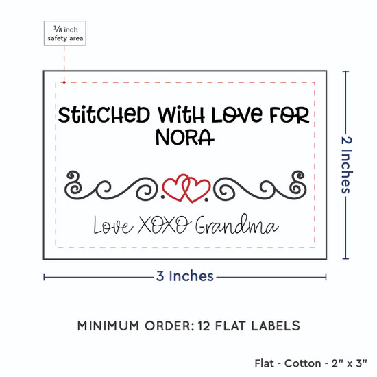 PPLR_HIDDEN_PRODUCT Double Heart Quote (2"x3" Cotton - 12 labels/set)