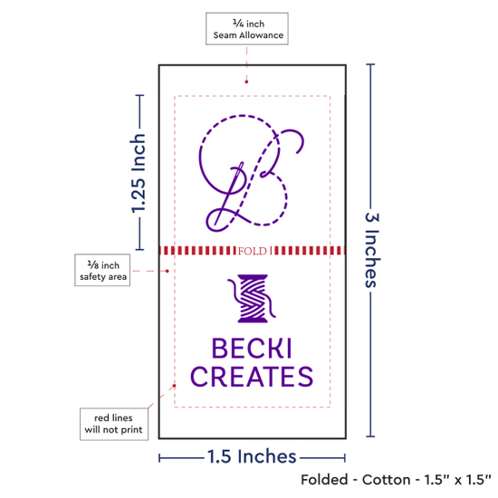 PPLR_HIDDEN_PRODUCT Print Your Logo or Image on FOLDED Cotton Tags