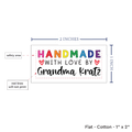 PPLR_HIDDEN_PRODUCT Rainbow Handmade with Love (2"x1"-Cotton)