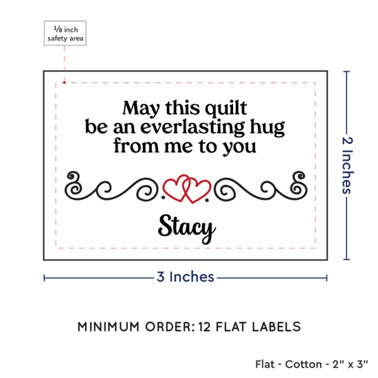 PPLR_HIDDEN_PRODUCT Double Heart Quote (2"x3" Cotton - 12 labels/set)