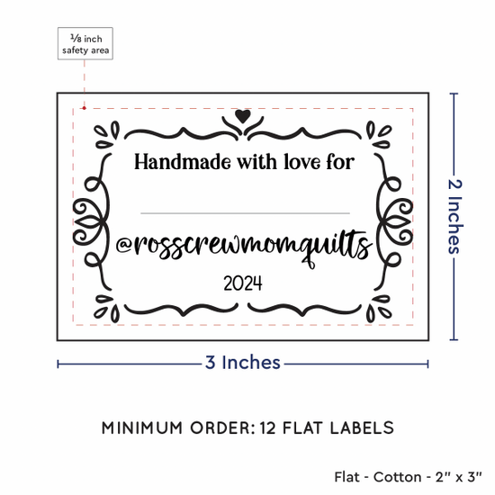 PPLR_HIDDEN_PRODUCT Swirl Accent Border with Fill in Blanks (2"x3" Cotton - 12 labels/set)
