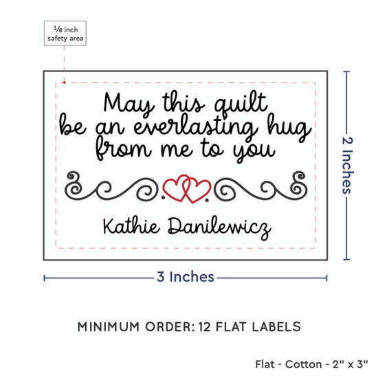 PPLR_HIDDEN_PRODUCT Double Heart Quote (2"x3" Cotton - 12 labels/set)
