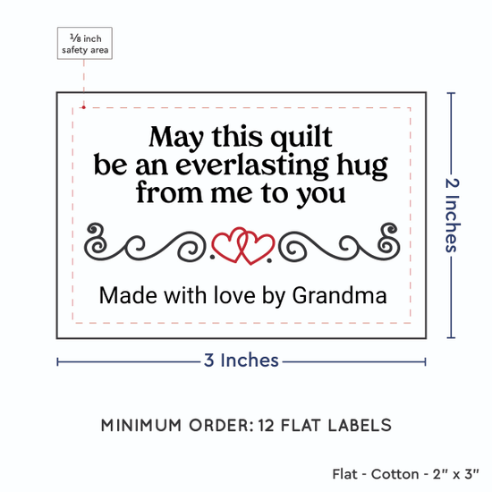 PPLR_HIDDEN_PRODUCT Double Heart Quote (2"x3" Cotton - 12 labels/set)
