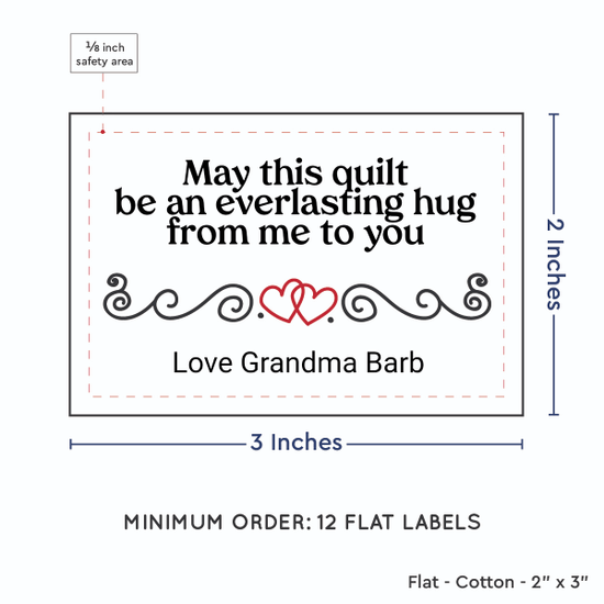 PPLR_HIDDEN_PRODUCT Double Heart Quote (2"x3" Cotton - 12 labels/set)