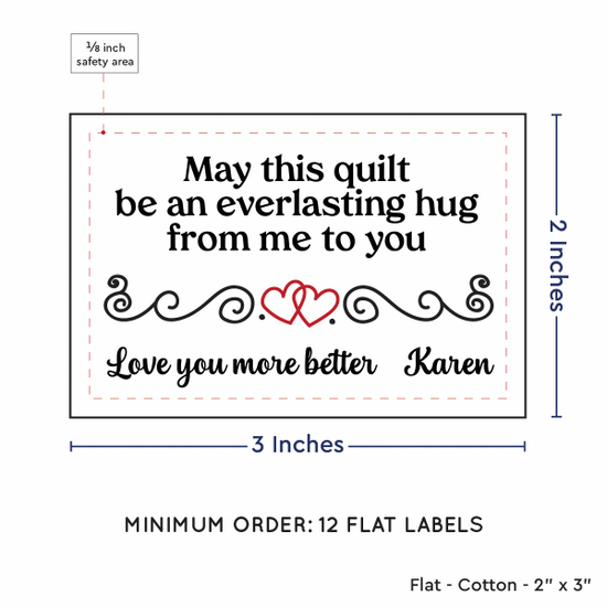 PPLR_HIDDEN_PRODUCT Double Heart Quote (2"x3" Cotton - 12 labels/set)
