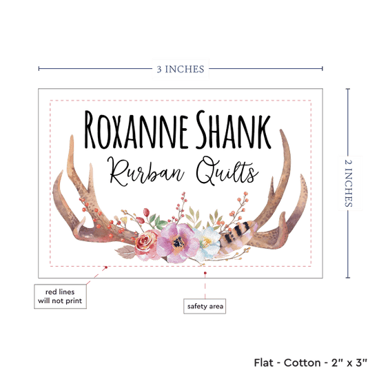 PPLR_HIDDEN_PRODUCT Boho Antlers and Flowers (2"x3"-Cotton)