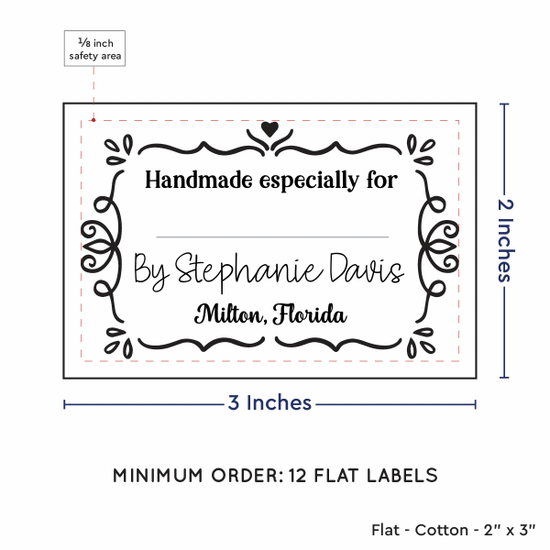 PPLR_HIDDEN_PRODUCT Swirl Accent Border with Fill in Blanks (2"x3" Cotton - 12 labels/set)