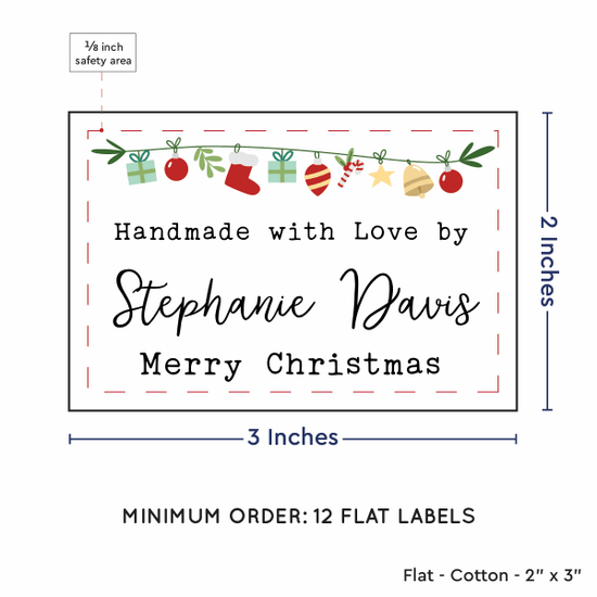 PPLR_HIDDEN_PRODUCT Christmas Garland (2"x3" Cotton - 12 labels/set)
