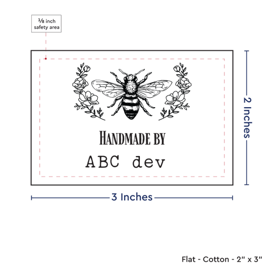 PPLR_HIDDEN_PRODUCT Floral Bee (2"x3"-Cotton)