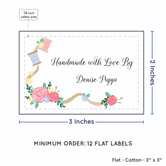 PPLR_HIDDEN_PRODUCT Thread and Flowers (2"x3" Cotton - 12 labels/set)