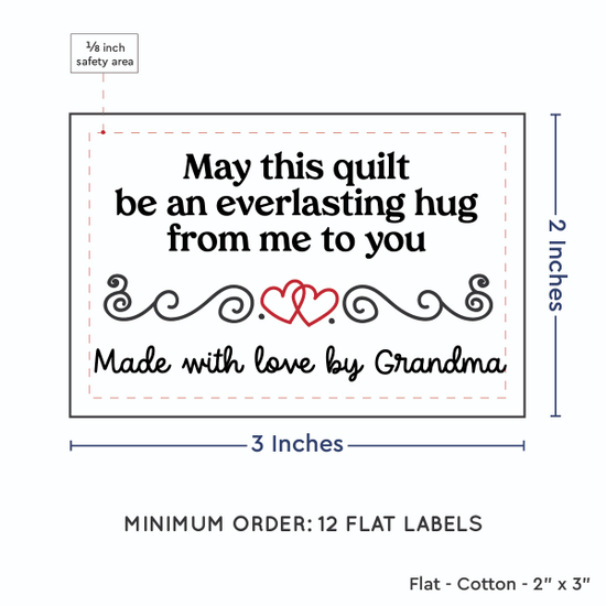 PPLR_HIDDEN_PRODUCT Double Heart Quote (2"x3" Cotton - 12 labels/set)