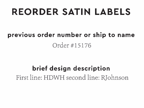 PPLR_HIDDEN_PRODUCT Reorder Previous Label Design - SATIN