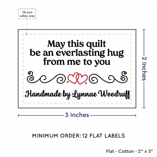 PPLR_HIDDEN_PRODUCT Double Heart Quote (2"x3" Cotton - 12 labels/set)