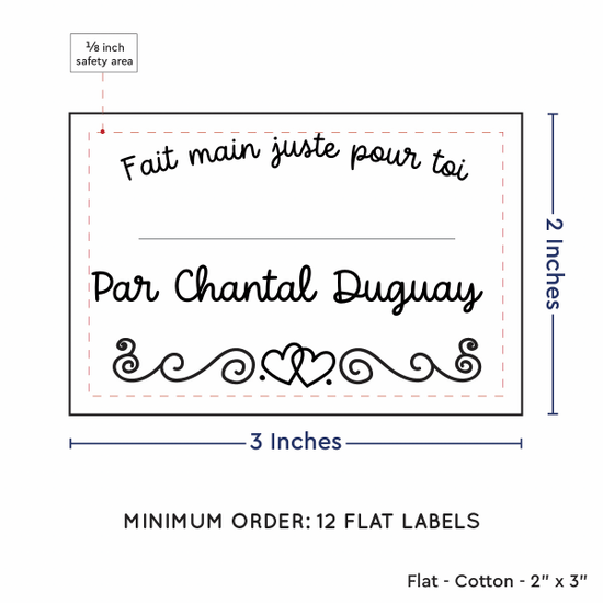 PPLR_HIDDEN_PRODUCT Double heart border with Fill in Blanks (2"x3" Cotton - 12 labels/set)