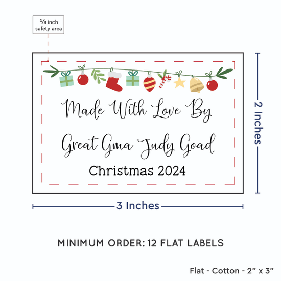 PPLR_HIDDEN_PRODUCT Christmas Garland (2"x3" Cotton - 12 labels/set)