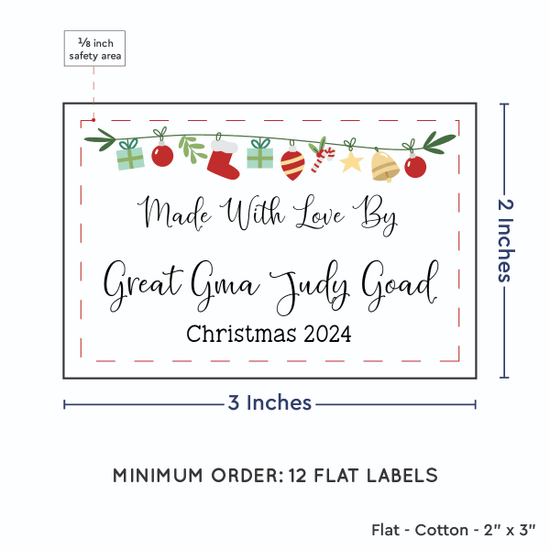 PPLR_HIDDEN_PRODUCT Christmas Garland (2"x3" Cotton - 12 labels/set)