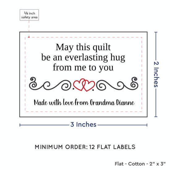 PPLR_HIDDEN_PRODUCT Double Heart Quote (2"x3" Cotton - 12 labels/set)