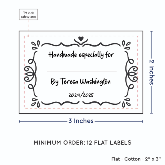 PPLR_HIDDEN_PRODUCT Swirl Accent Border with Fill in Blanks (2"x3" Cotton - 12 labels/set)