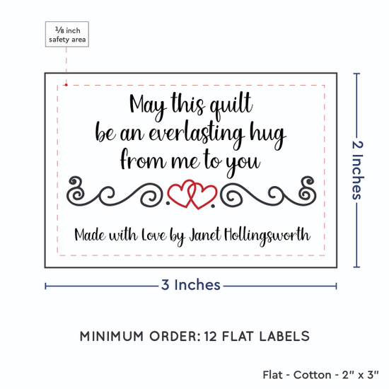 PPLR_HIDDEN_PRODUCT Double Heart Quote (2"x3" Cotton - 12 labels/set)