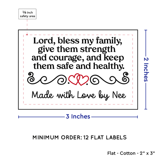 PPLR_HIDDEN_PRODUCT Double Heart Quote (2"x3" Cotton - 12 labels/set)