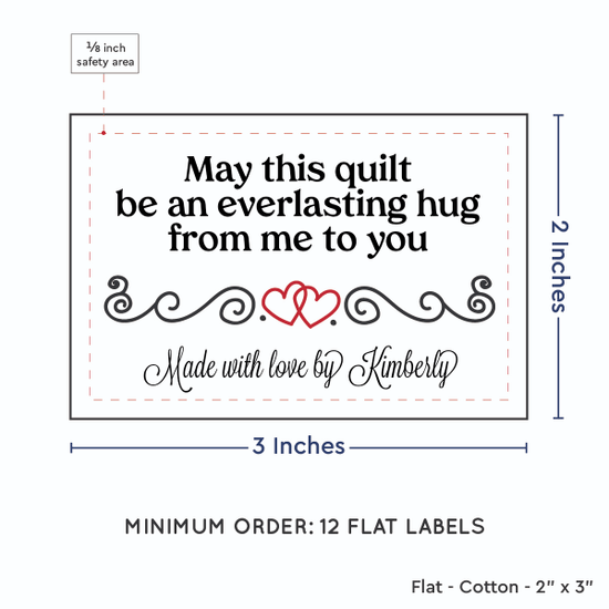 PPLR_HIDDEN_PRODUCT Double Heart Quote (2"x3" Cotton - 12 labels/set)