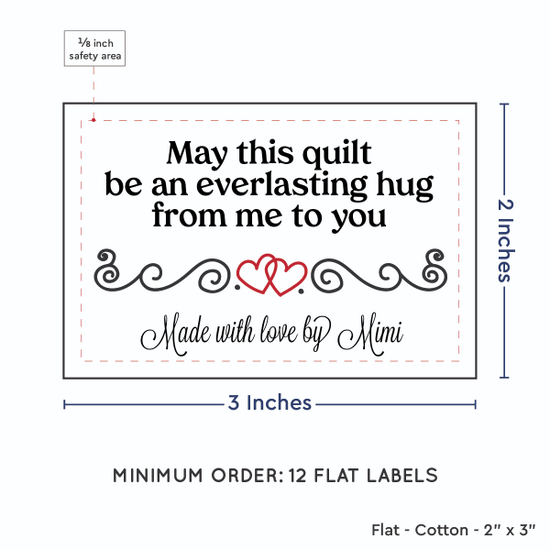 PPLR_HIDDEN_PRODUCT Double Heart Quote (2"x3" Cotton - 12 labels/set)