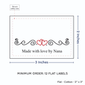 PPLR_HIDDEN_PRODUCT Double Heart Quote (2"x3" Cotton - 12 labels/set)
