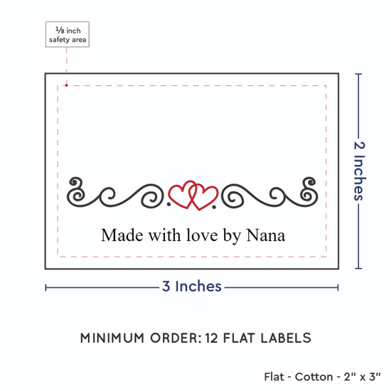 PPLR_HIDDEN_PRODUCT Double Heart Quote (2"x3" Cotton - 12 labels/set)