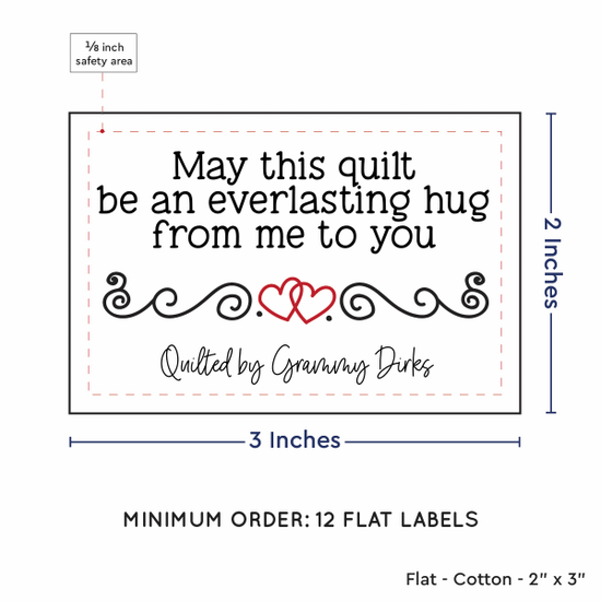PPLR_HIDDEN_PRODUCT Double Heart Quote (2"x3" Cotton - 12 labels/set)