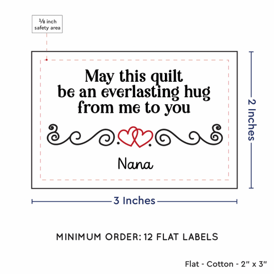 PPLR_HIDDEN_PRODUCT Double Heart Quote (2"x3" Cotton - 12 labels/set)