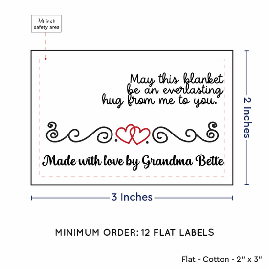 PPLR_HIDDEN_PRODUCT Double Heart Quote (2"x3" Cotton - 12 labels/set)